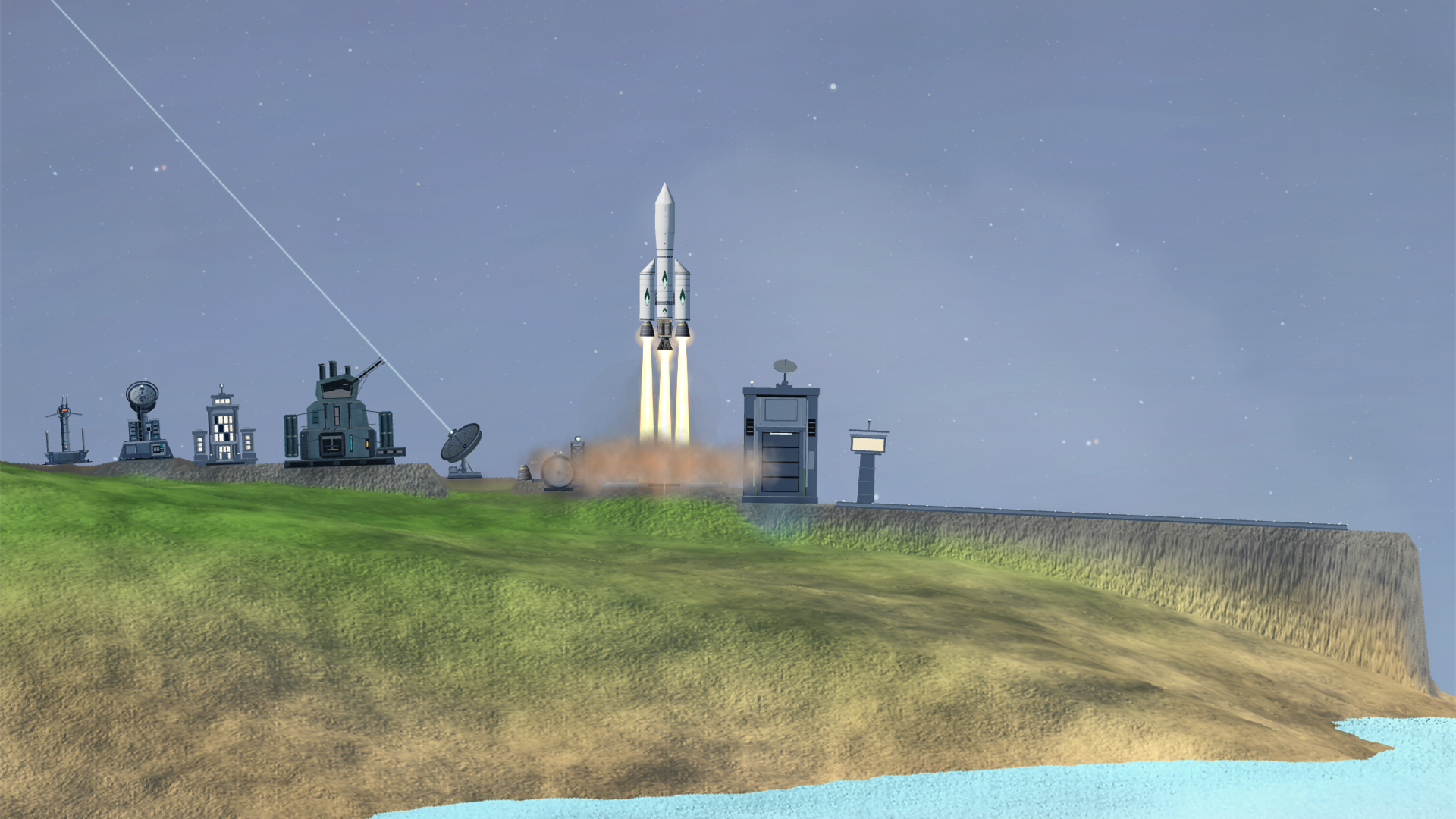 Rocket launch from Alpha Prime